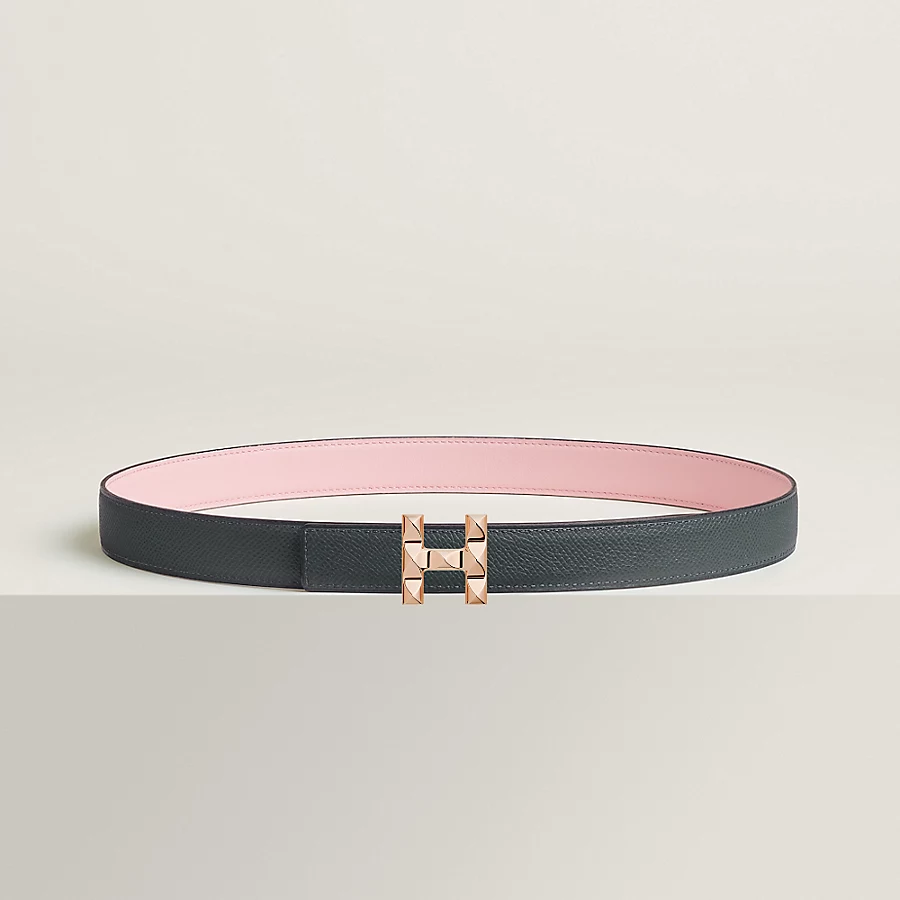 H Infini belt buckle & Reversible leather strap 24 mm - Image 2